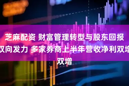 芝麻配资 财富管理转型与股东回报双向发力 多家券商上半年营收净利双增